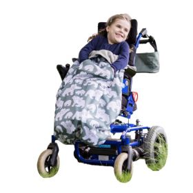 車椅子・バギー用フリースレッグカバー、レインコート、防寒、防水。障害児、医療的ケア児、バリアフリー。